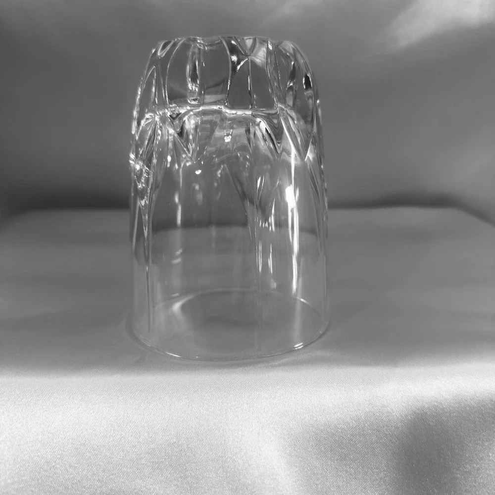 6 Crystal Whiskey Rocks Glasses Heavy Base Wedge‎ Cut Lowball Barware Clear